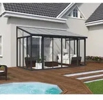 Palram - Canopia Aluminium Kaltwintergarten Sanremo | Anthrazit | 277x435x310 cm -