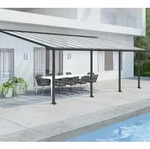 Palram - Canopia Aluminium Terrassen&uuml;berdachung Olympia | Anthrazit | 295x739x305 cm