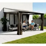 Sojag Portland 1012 | Alu Terrassen&uuml;berdachung mit Zubeh&ouml;r | 3x3,5 m - Bronze