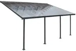 Palram - Canopia Aluminium Terrassen&uuml;berdachung Feria | Grau | 387x606x305 cm - Grau