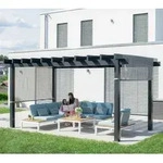 Sojag Yamba 1016 | Metall Pergola mit Sonnensegel | 3x5 m - Anthrazit