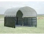 ShelterLogic Folien Weidezelt Seitenverkleidung ohne Stahlgestell | Gr&uuml;n | 370x150