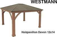 Westmann YD12941, Westmann Holz Pavillon Devon 1214 | Natur | 427x366x317 cm