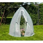 Westmann &Uuml;berwinterungszelt & Foliengew&auml;chshaus Olive | Wei&szlig; | 160x160x183 cm -