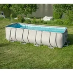 Summer Waves Elite Frame Pool | Aufstellpool rechteckig | Komplettset | Grau 