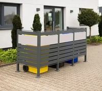 Westmann WMJGBF03-4S-120-3, Westmann Metall M&uuml;lltonnenverkleidung Planum | 3x240 L 