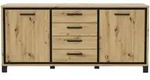 Sideboard 2 t&uuml;rig Artisan Eiche - Metall schwarz 178 cm - TRONDHEIM