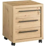 Rollcontainer Artisan Eiche 54 x 64 cm 3 Schubladen - RILEGA