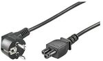 Goobay Netzanschlusskabel abgewinkelt, 1,8m, Schwarz