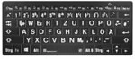 LogicKeyboard PC Bluetooth Gro&szlig;druck-Tastatur Wei&szlig; auf Schwarz, Mini Layout