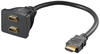 Goobay HDMI™ Kabeladapter, vergoldet [0.1m, Schwarz] 2x HDMI™-Buchse (Typ...