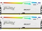 Kingston FURY Beast RGB Wei&szlig; 32GB Kit (2x 16GB) DDR5-6000 EXPO DIMM Arbeitsspeicher,