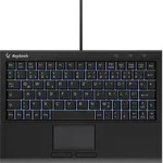 Keysonic KSK-3211ELU Super-Mini Tastatur, Kabelgebunden Hintergrundbeleuchtung,