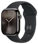 Apple Watch S10 Schiefer Titanium Sport Band Schwarz- S/M GPS + Cellular 42mm