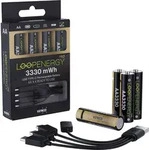 VERICO LoopEnergy 4-Pack AA PRO - Wiederaufladbare USB-C Batterie AA 1,5V 3330mWh