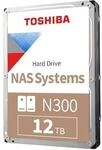 Toshiba N300 NAS HDD 12TB 3.5 Zoll SATA Interne Festplatte (CMR)
