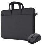 TRUST Bologna Notebooktaschen-Maus-Set 16 Zoll Schwarz