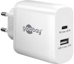 Goobay USB-C&trade; PD Dual-Schnellladeger&auml;t (65 W) wei&szlig;