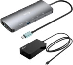 i-tec USB-C Metal Nano 3x Display Dock, 2x HDMI 1x USB-C video mit PD 140W + USB-C
