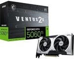 MSI GeForce RTX 5060 Ti 8G VENTUS 2X OC Plus - 8GBGB GDDR7, HDMI, 3x DP