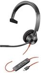 Poly Headset Blackwire 3310 monaural, USB-C Headset +USB-C/A Adapter