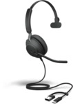 Jabra Evolve2 40 SE, Einseitiges Headset, Kabelgebunden USB-C/-A-Anschluss, 3