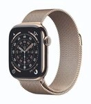 Apple Watch Series 11 Cellular 42mm Gold Titan Geh&auml;use mit Gold Milanaise Armband