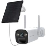 Foscam BP4 WLAN &Uuml;berwachungskamera inkl. Solarpanel 4MP (2560x1440),