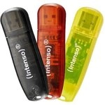 Intenso Rainbow Line Typ-A 8GB USB-Stick 3er Pack Mit Schutzkappe, bis zu 28 MB/s,
