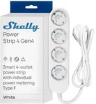 Shelly Power Strip 4 Gen4 wei&szlig; - 4-fach Steckdosenleiste, WiFi, Bluetooth, Zigbee,