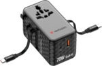 Verbatim Charge 'n' Travel 70W GaN III Universal Travel Adapter with 2 Retractable