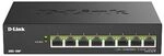 D-Link DMS-108P Unmanaged Switch 8x 2.5 Gigabit Ethernet, PoE++ max. 230 Watt