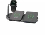 VERBATIM WCS-03 Aluminium 3-in-1 Qi MFi Dual Wireless Ladepad f&uuml;r Apple Watch + 2