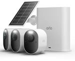 Arlo Ultra 3 Kamera Wei&szlig; 3er Set inkl. Smart Hub und Solarpanel 4K Aufl&ouml;sung,...