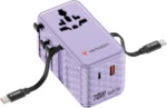 Verbatim Charge 'n' Travel 70W GaN III Universal Travel Adapter with 2 Retractable