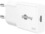 Goobay USB-C&trade; PD GaN Schnellladeger&auml;t Slim (25 W) wei&szlig;