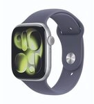 Apple Watch Series 11 46mm Silber Aluminium Geh&auml;use mit Nebelviolett Sport Band -