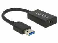 Delock Konverter USB 3.1 Gen 2 Typ-A Stecker > USB Type-C Buchse Aktiv, schwarz, 15
