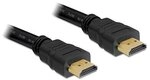 Delock High-Speed 10m HDMI-Kabel mit Ethernet, vergoldet [Schwarz]