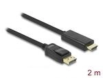 Delock DisplayPort-HDMI Kabel, 2m, vergoldet, schwarz
