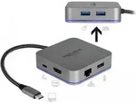 Delock USB Typ-C Dockingstation f&uuml;r Mobilger&auml;te 4k - HDMI, HUB, SD, PD 3.0