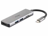 D-Link 5-In-1 USB-C Hub (DUB-M530) [2x USB 3.0, 1x HDMI, Dual-Slot Kartenleser]