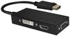 ICY BOX 3-in-1 DisplayPortTM zu HDMI®/ DVI-D / VGA Grafikadapter