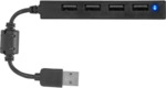 Speedlink SNAPPY SLIM USB Hub, 4-Port, USB 2.0, Passive, Black