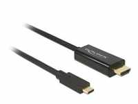 Delock USB Typ-C Stecker < HDMI Stecker (DP Alt Mode) 4K 30Hz, 1m, schwarz