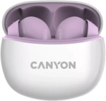 CANYON In-Ear Kopfh&ouml;rer TWS-5, Purple Bluetooth 5.3, Ber&uuml;hrungssteuerung,