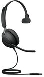 Jabra Evolve2 40 SE, Einseitiges Headset, Kabelgebunden USB-A-Anschluss, 3 Mikrofone,