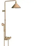 hansgrohe Axor Showerpipe 26020140 mit Thermostat, Kopfbrause 240 2jet, brushed