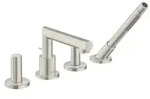 hansgrohe Axor Uno Fertigmontageset 45444800 4-Loch-Wannenrandarmatur, mit...