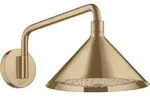 hansgrohe Axor Kopfbrause 26021140 mit Brausearm, Wandmontage, brushed bronze